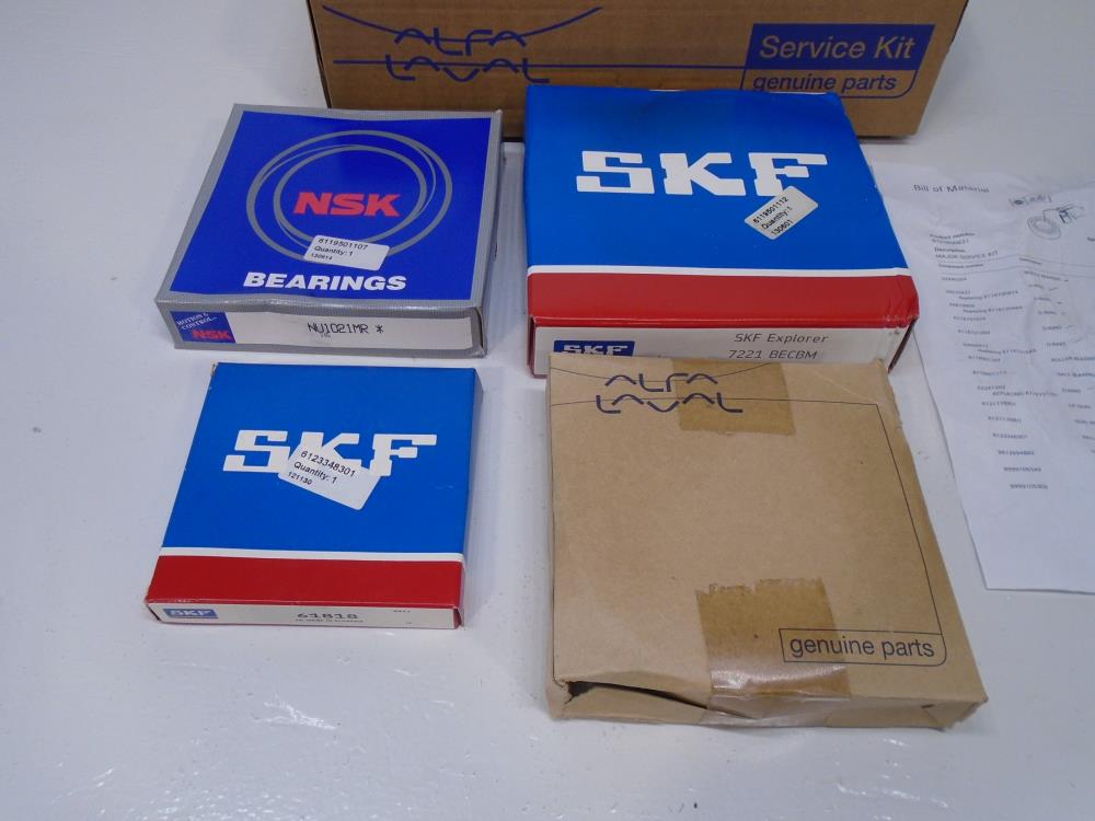 Alfa Laval Major Service Kit #6123800831 with SKF Bearings